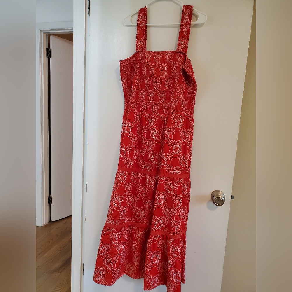 Lobster print maxi dress
